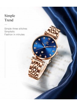 Quartz watch with Diamond Rose Gold waterproof women's Watch